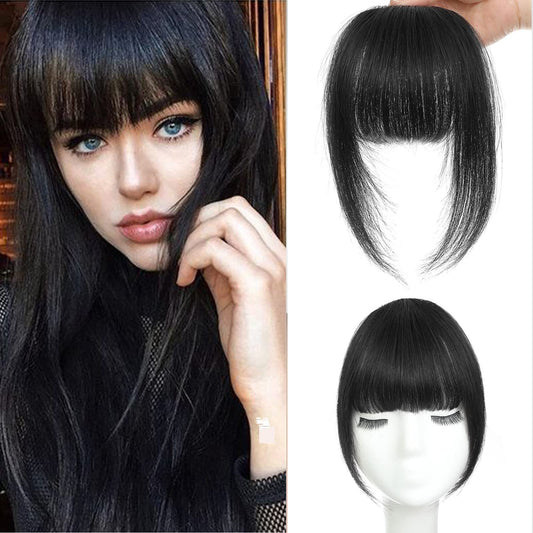 Thick Natural Real Human Hair French Bangs for Women – Fully Handcrafted